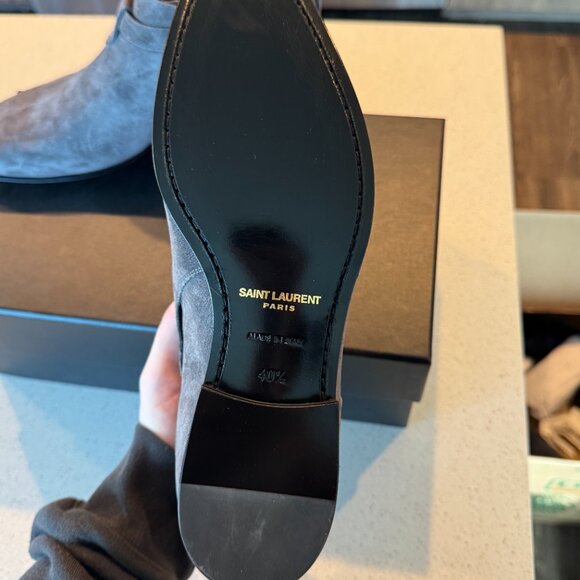 Gray Saint Laurent Jodhpur boots - Picture 4 of 7